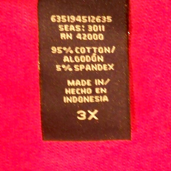 Basic Editions, Flip Flop, Pink Zip Up Hoodie, 3X - Picture 5 of 7